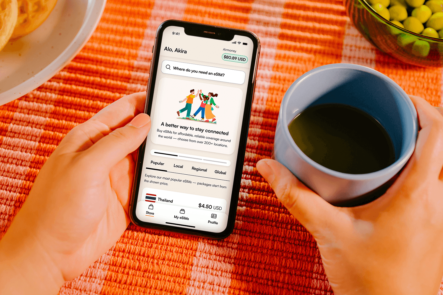 Happy travelers staying connected with Openline eSIM
